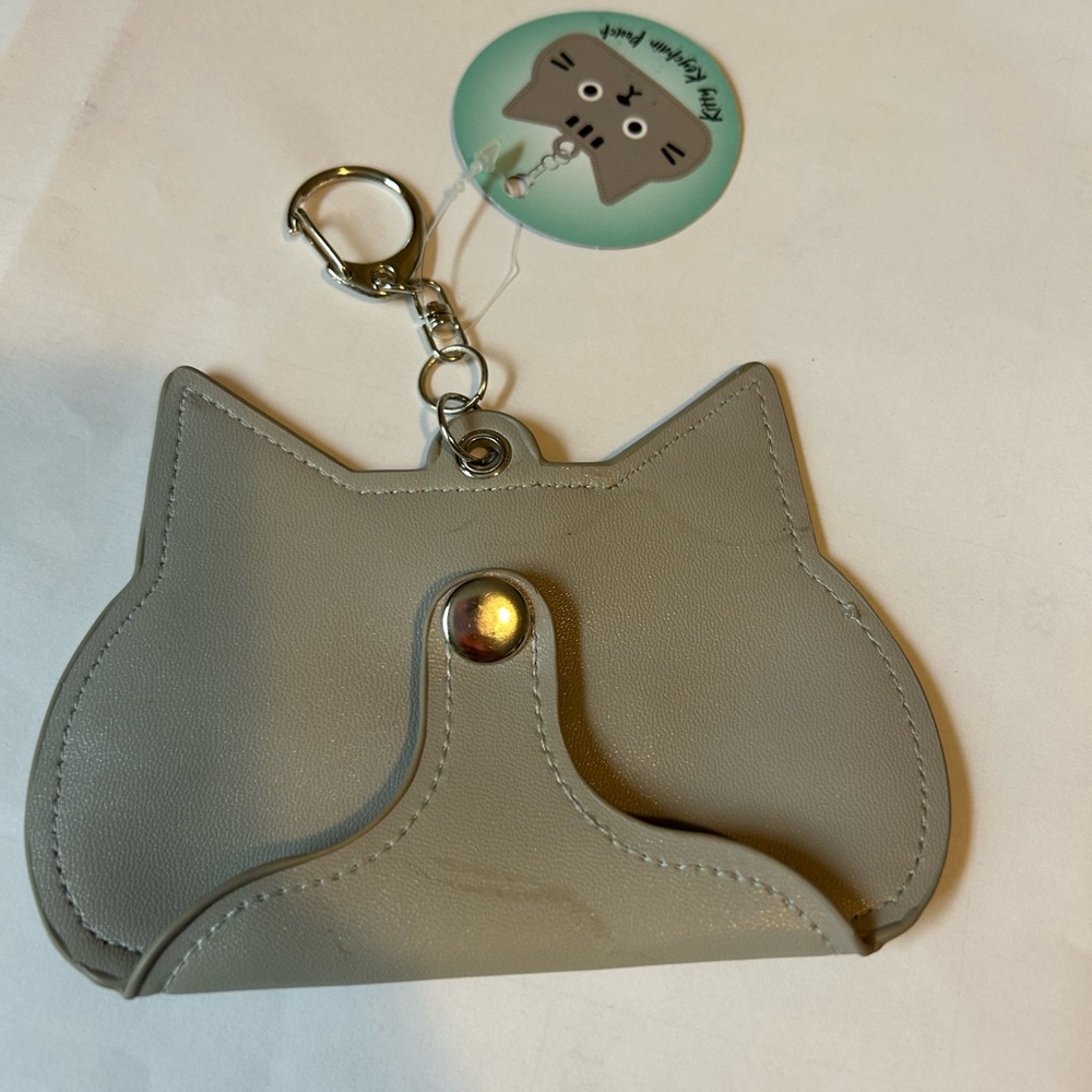 Source Unknown Gray Cat Keychain Pouch - Picture 2 of 8